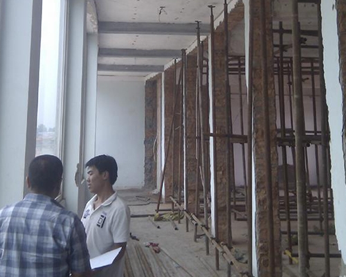 加大截面加固粘钢加固-2011年8月太原市呼延村铁厂办公楼改造加固